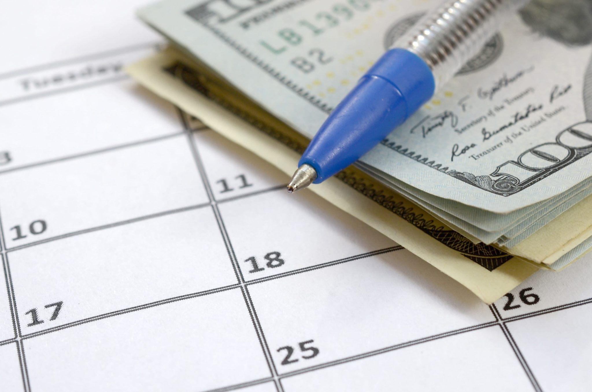 On-time rent deposit schedule for owners